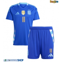 Maglie da calcio Argentina Angel Di Maria #11 Seconda Maglia Bambino Copa America 2024 Manica Corta (+ Pantaloni corti)